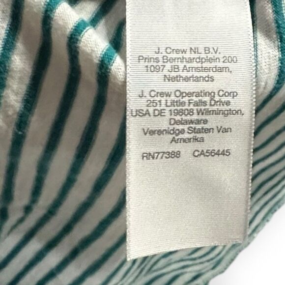 MADEWELL Women’s Green White Striped Whisper Cotton Pocket Tank Top Size Small - Picture 5 of 7